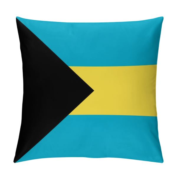 The Bahamas Flag Throw Pillow - CaribeHeart The Bahamas